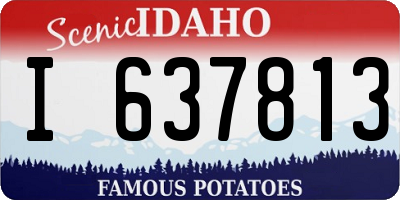 ID license plate I637813