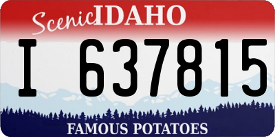 ID license plate I637815