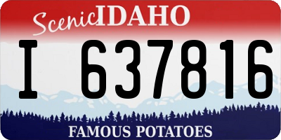 ID license plate I637816