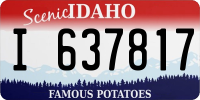 ID license plate I637817