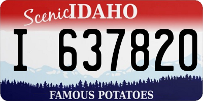 ID license plate I637820