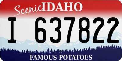 ID license plate I637822