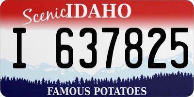 ID license plate I637825