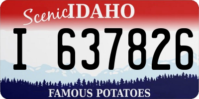 ID license plate I637826