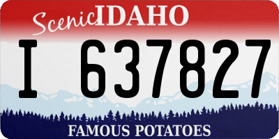 ID license plate I637827