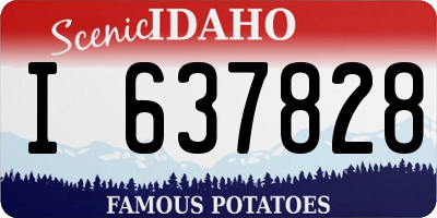 ID license plate I637828