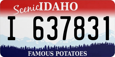 ID license plate I637831