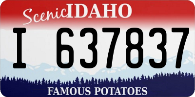 ID license plate I637837