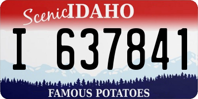 ID license plate I637841