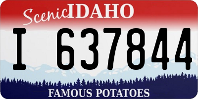 ID license plate I637844