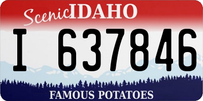ID license plate I637846