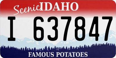 ID license plate I637847