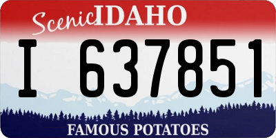 ID license plate I637851
