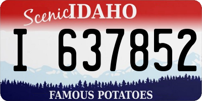 ID license plate I637852