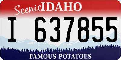 ID license plate I637855