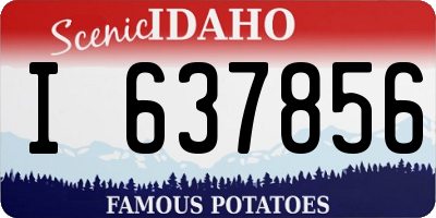ID license plate I637856