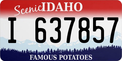 ID license plate I637857