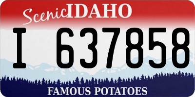 ID license plate I637858