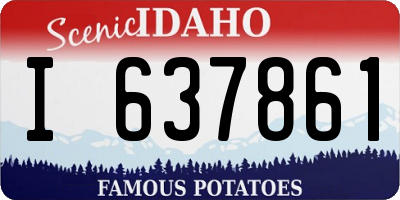ID license plate I637861
