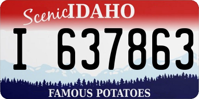 ID license plate I637863