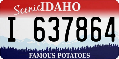ID license plate I637864