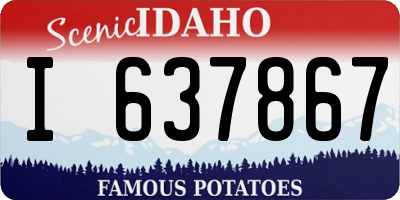 ID license plate I637867