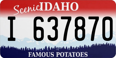 ID license plate I637870