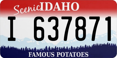 ID license plate I637871