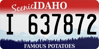 ID license plate I637872