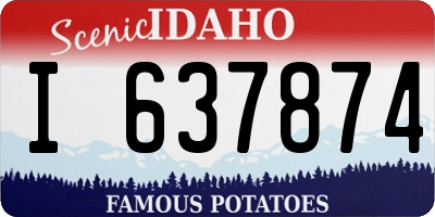 ID license plate I637874