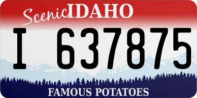 ID license plate I637875