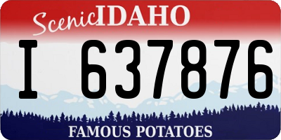 ID license plate I637876