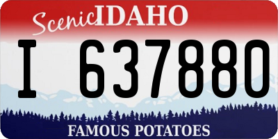 ID license plate I637880