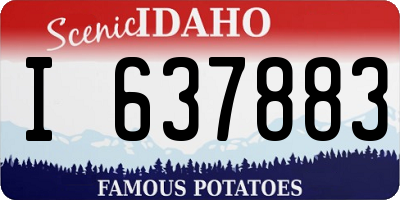 ID license plate I637883