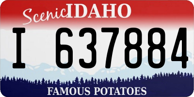 ID license plate I637884