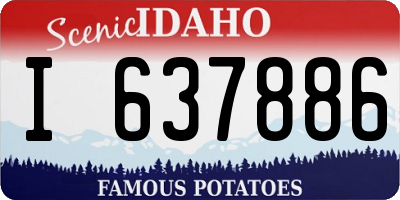 ID license plate I637886