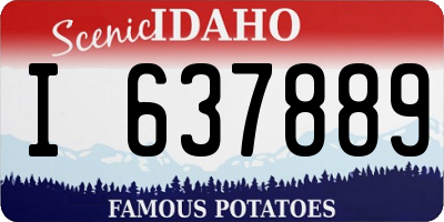 ID license plate I637889