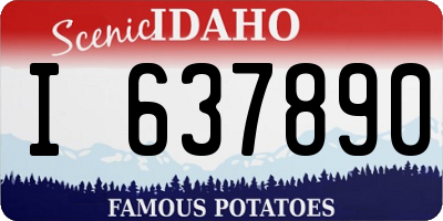 ID license plate I637890
