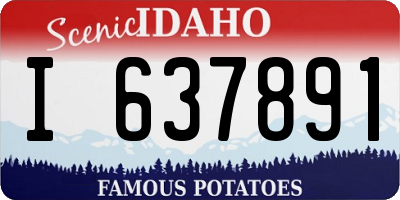 ID license plate I637891