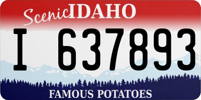 ID license plate I637893