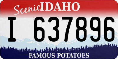 ID license plate I637896