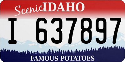 ID license plate I637897