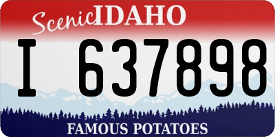 ID license plate I637898