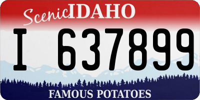 ID license plate I637899