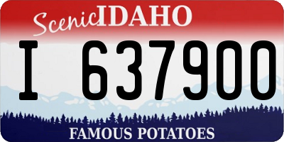 ID license plate I637900