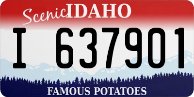 ID license plate I637901