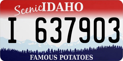 ID license plate I637903