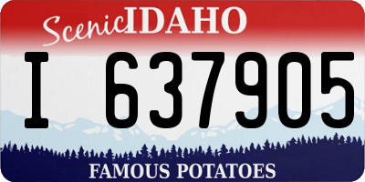 ID license plate I637905