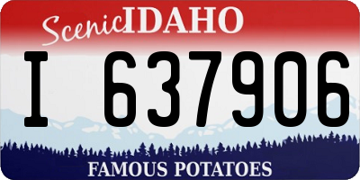 ID license plate I637906