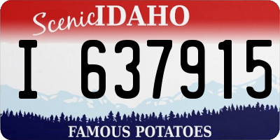 ID license plate I637915
